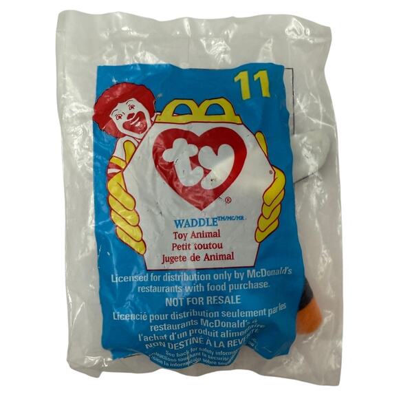 NWB TY Tennie Waddle the Penguin #11 in Package Circa 1998 - Picture 1 of 2